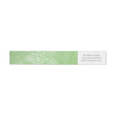 Groene Snowflake Swirls Holiday Adresetiketten (Individueel)