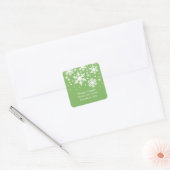Groene Snowflakes en sterren sparen de Stickers va (Envelop)
