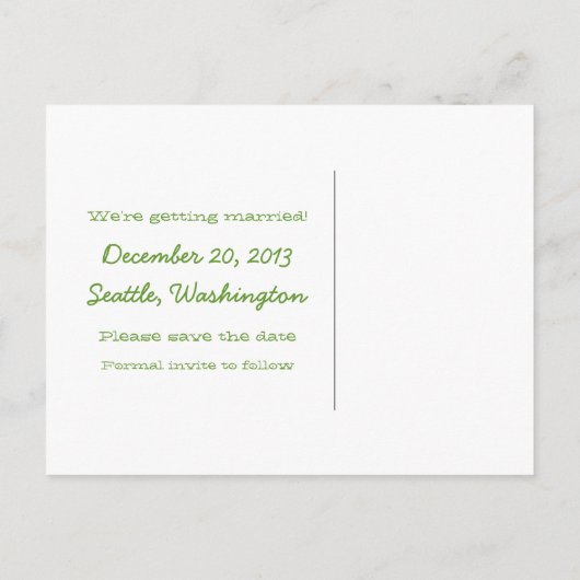 Groene Snowflakes en sterren sparen het Briefkaart (Achterkant)