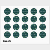 Groene Snowflakes Holiday Stickers (Vel)