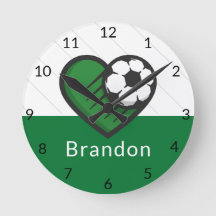 Groene Soccer Love Kinder Players Name & Ball Stri