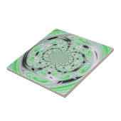Groene Soft Cloud Swirls Tegel Tegeltje (Zijkant)