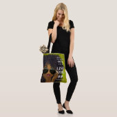 Groene Sorority Black Art Tote Bag (Op model)
