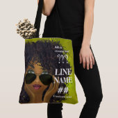 Groene Sorority Black Art Tote Bag (Dichtbij)