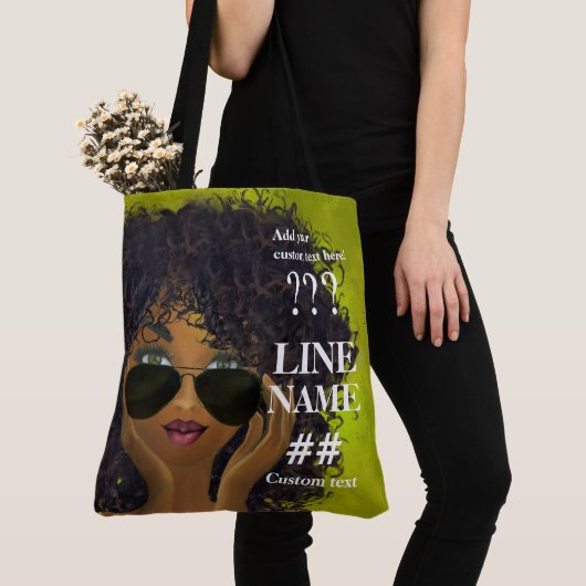 Groene Sorority Black Art Tote Bag (Dichtbij)