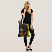 Groene Sorority Black Art Tote Bag (Op model)