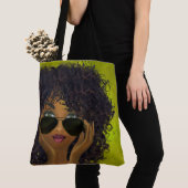 Groene Sorority Black Art Tote Bag (Dichtbij)