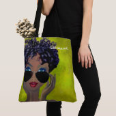 Groene Sorority Black Art Tote Bag (Dichtbij)