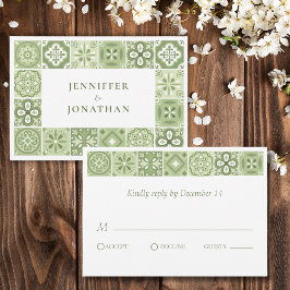 Groene Spaanse tegels