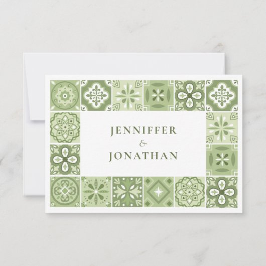 Groene Spaanse tegels (Achterkant)