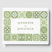 Groene Spaanse tegels Gastenboek (Voorkant)