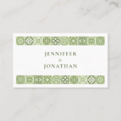 Groene Spaanse tegels Plaatskaartje (Achterkant)