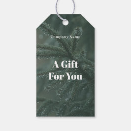 Groene spar boom cadeaulabel