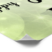  groene sparkle 50th Birthday Name Poster (Hoek)
