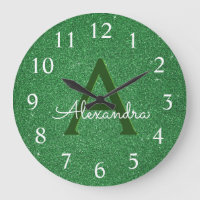 Groene Sparkle Glitter Monogram Naam & Initiaal