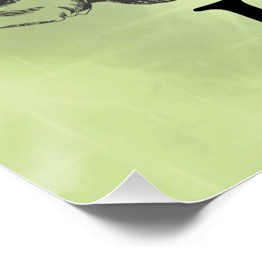  groene sparkle Happy 60th Birthday Perfect Poster (Hoek)