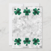Groene Sparkle Shamrock St. Patrick's Day-feest Kaart (Achterkant)