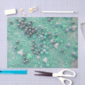 Groene Sparkles and Love Hearts Tissuepapier (Craft)