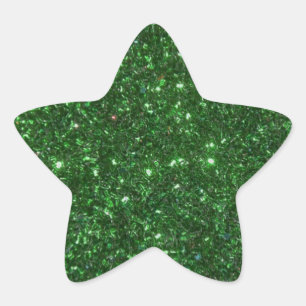 Groene Sparkles Ster Sticker