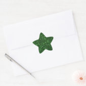 Groene Sparkles Ster Sticker (Envelop)