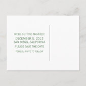 Groene Sparkly Holiday Boom sparen het Briefkaart  (Achterkant)