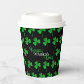 Groene Sparkly Shamrocks Happy St Patrick's Day Papieren Bekers (Voorkant)