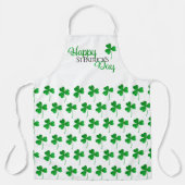 Groene Sparkly Shamrocks Happy St Patrick's Day Schort (Voorkant)