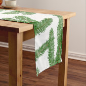 Groene sparrentakken   korte tafelloper (Voorbeeld)