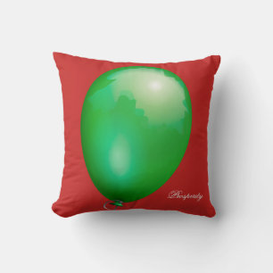 Groene speelgoed ballon grappig uniek kussen