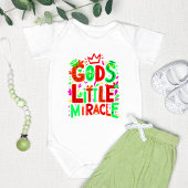 Groene speelse "God's Little Miracle" Romper