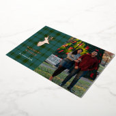 Groene spelden en Roos Gold Deer Folie Kaart (Gedraaid)