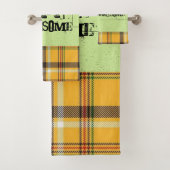 Groene spelden houden het handige Bathroom-handdoe Bad Handdoek (Insitu)