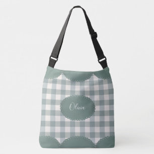 Groene speldenaam Aangepast Gematigd Eenvoudig Crossbody Tas