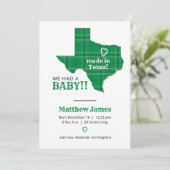 Groene speldenkplaat gemaakt in Texas - verticale  Aankondiging (Staand voorkant)