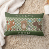 Groene speldennaam voor bosdieren kussen (Deken)