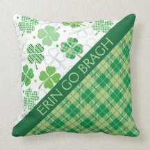 Groene speldenstartan en shamrocks