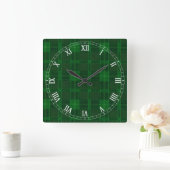 Groene spelerschaal Romeinse nummerklok Vierkante Klok (Huis)