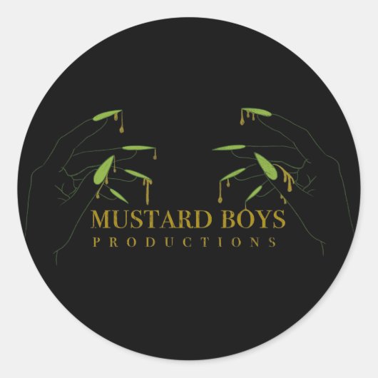 groene spijker Mosterd Boys Producties sticker (Voorkant)