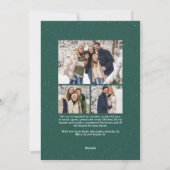 Groene spikkel lijst eenvoudige kerstfoto feestdagenkaart (Achterkant)