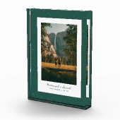 Groene spikkel lijst eenvoudige rustieke buitenfot fotoblokken (Rechts)
