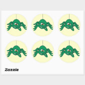 Groene spin leuke sticker (Vel)