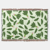 Groene spinazie leest patroon deken (Voorkant)