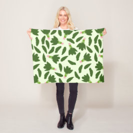 Groene spinazie leest patroon fleece deken