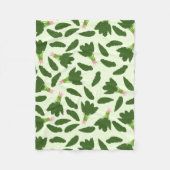Groene spinazie leest patroon fleece deken (Voorkant)