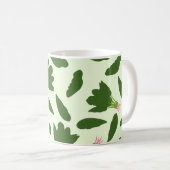 Groene spinazie leest patroon koffiemok (Voorkant rechts)