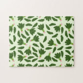 Groene spinazie leest patroon legpuzzel (Horizontaal)