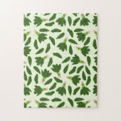 Groene spinazie leest patroon legpuzzel (Verticaal)