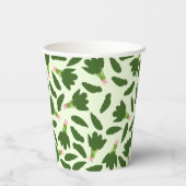 Groene spinazie leest patroon papieren bekers (Achterkant)