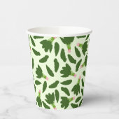 Groene spinazie leest patroon papieren bekers (Links)