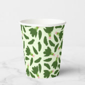 Groene spinazie leest patroon papieren bekers (Rechts)